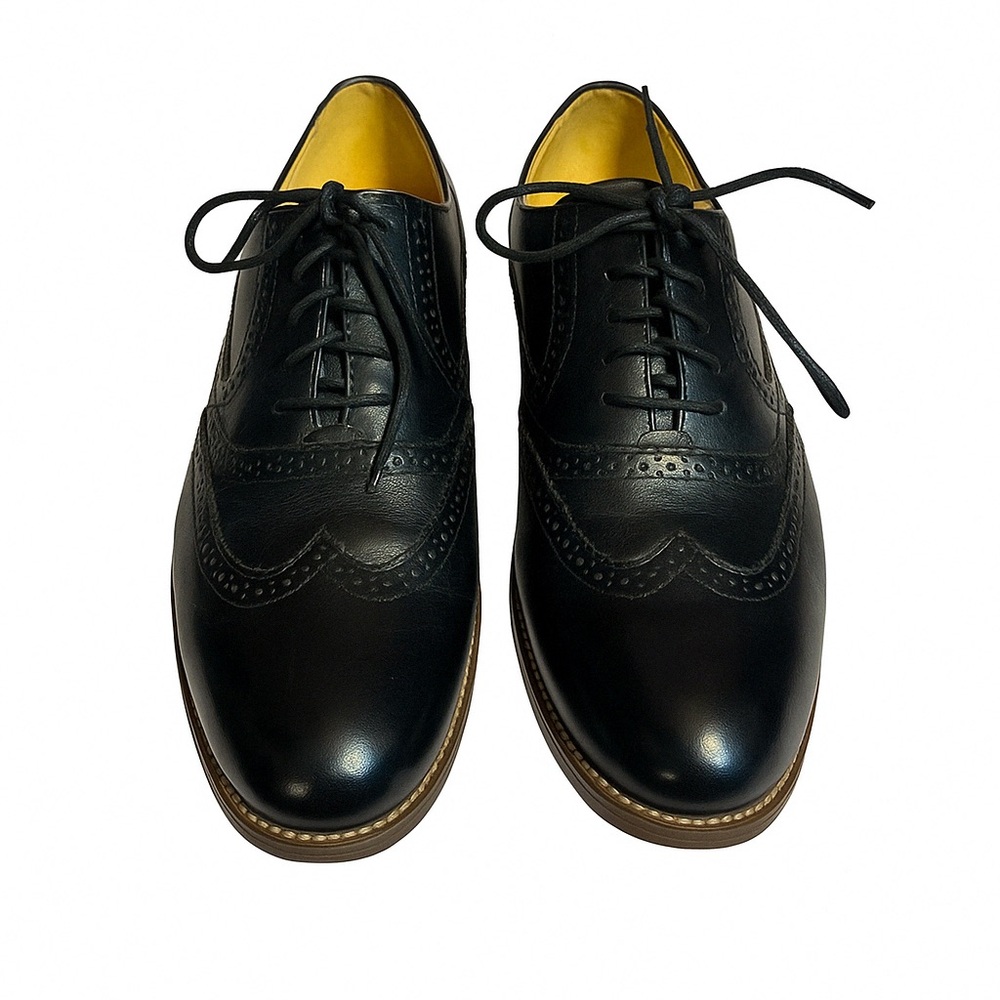 Goodfellow & Co Men’s Black Leather Wingtip Oxford Dress Shoes – Size 9.5